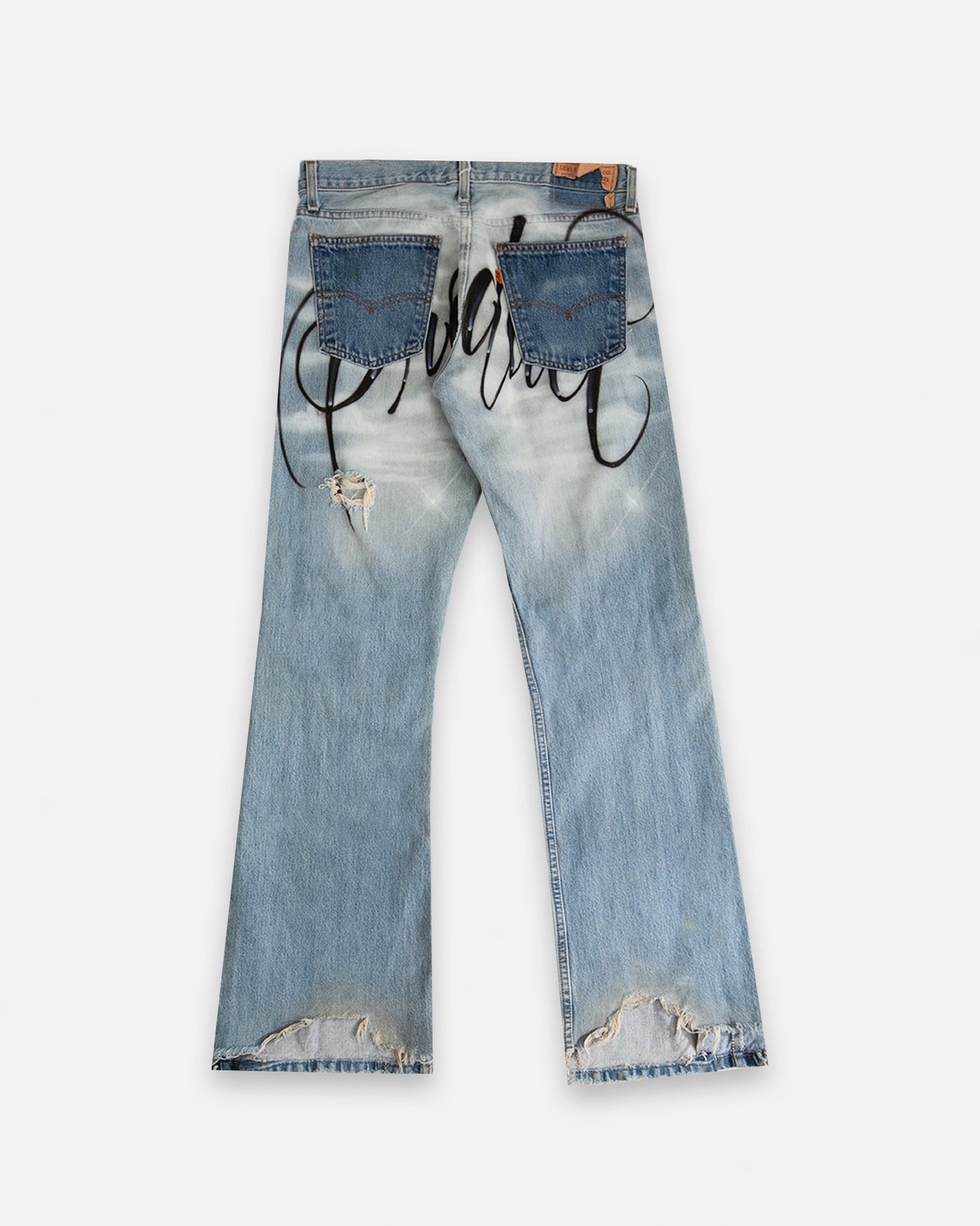 Product品 Classic Airbrushed Cloud Denim Plain Pocket