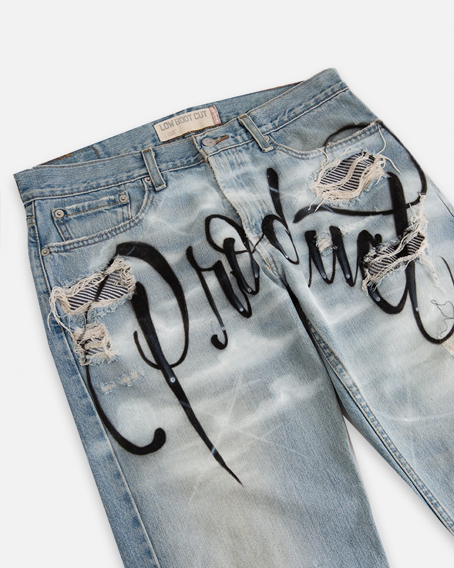 Product品 Classic Airbrushed Cloud Denim Plain Pocket