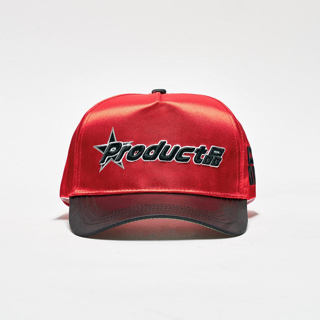 A Star is Born Satin Sport Hat Red and Black